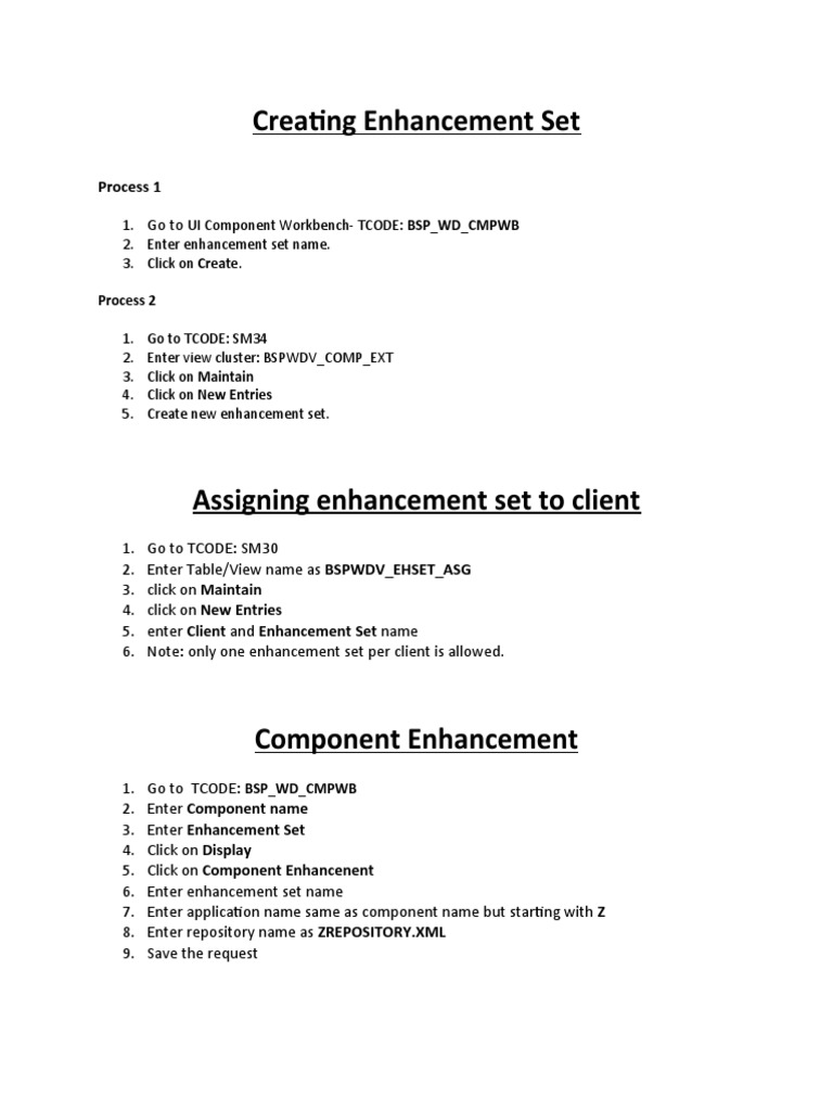 SAP CRM Enhancement Set Creation Guide | PDF | Customer Relationship ...