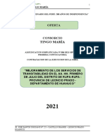 Documento de Licitacion para Pistas y Veredas Primero de Julio - Tingo Maria