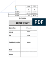 Equipment out of service label template