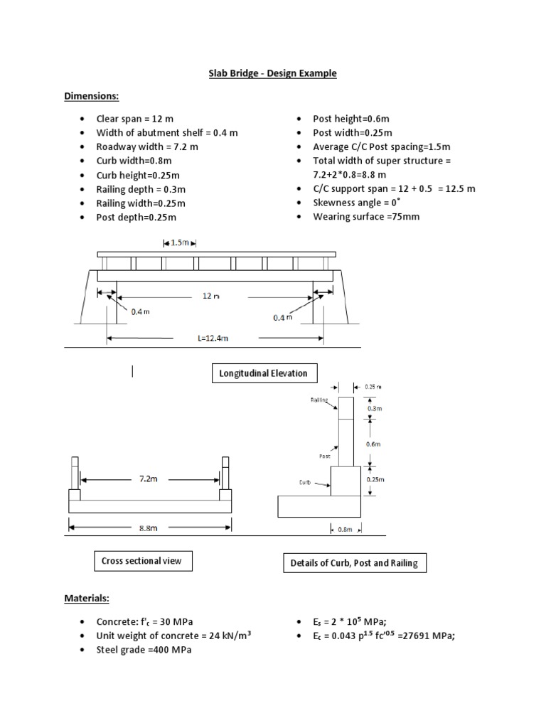 Slab Bridge Design Specifications | PDF | Bending | Truck
