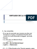 Sintaxis oración