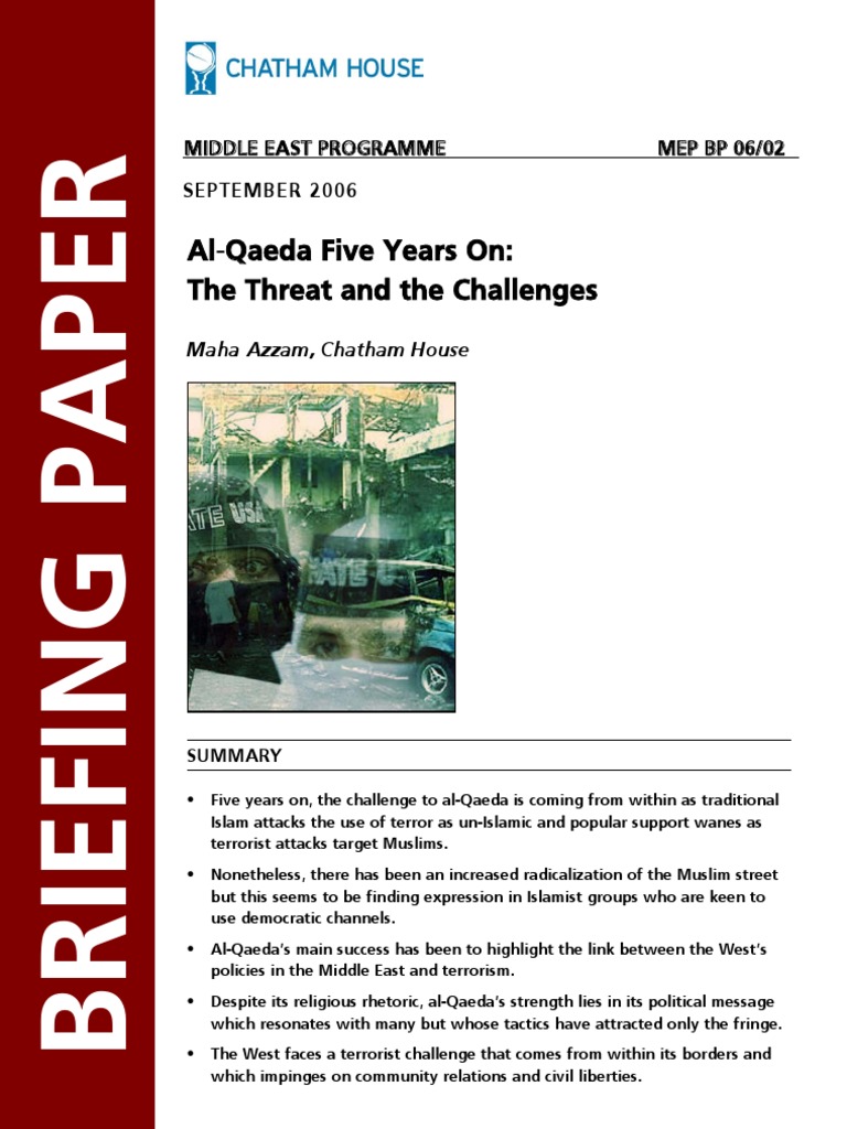 Al-Q Qaeda Five Years On: The Threat and The Challenges | PDF | Al ...