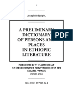 Ethiopic Literature Dictionary