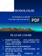 Cours de Méthodologie DR E. H. Yoro DEME