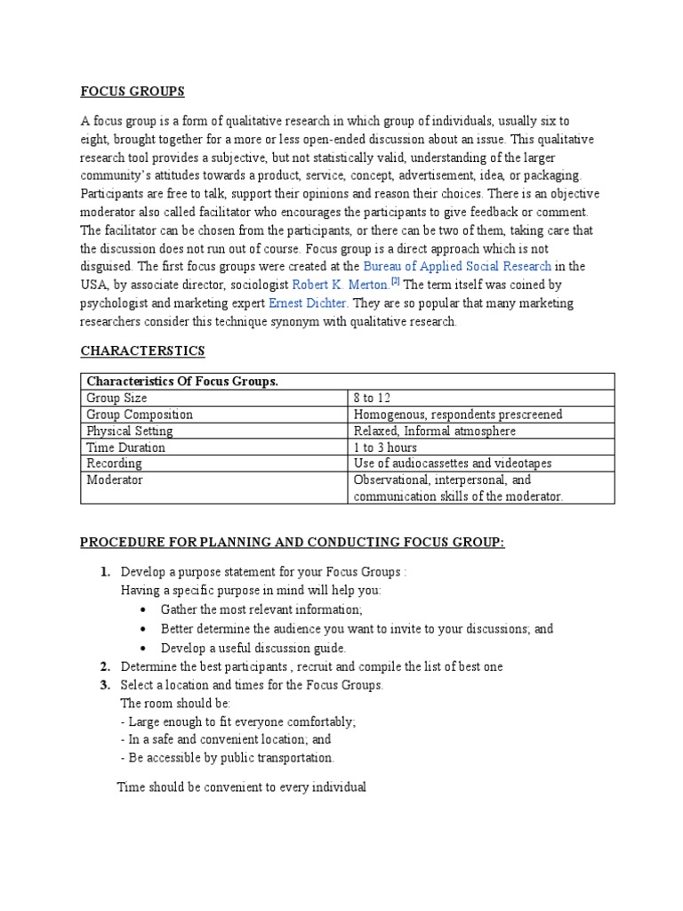 Understanding Focus Groups in Research | PDF | Focus Group | Cognition