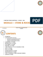 Module I - Stone & Rocks: Construction & Materials - Iii (Rar - 302)