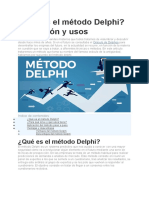 Método Delphi, predicción con expertos en