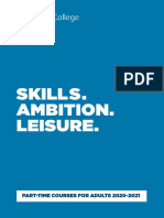 Part-time Courses for Adults: Skills, Ambition, Leisure