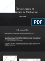 Del Éter de Loretz Al Espaciotiempo de Minkowski