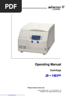 Operating Manual: Centrifuge