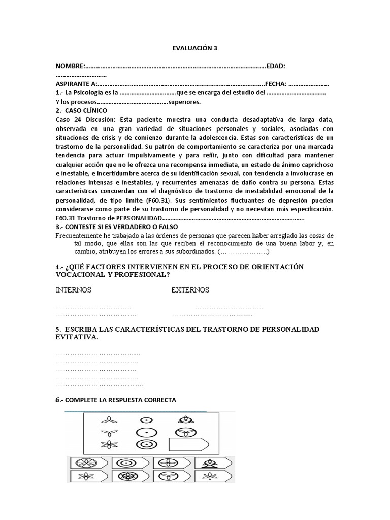 Evaluación 3 | PDF | Crecimiento personal y profesional | Ciencia y ...