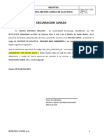 Declaración jurada caja chica