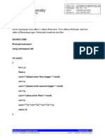 Write A Program That Takes 3 Values From User. Two Values of Integer and One Value of Float Data Type. Print Each Result On One Line