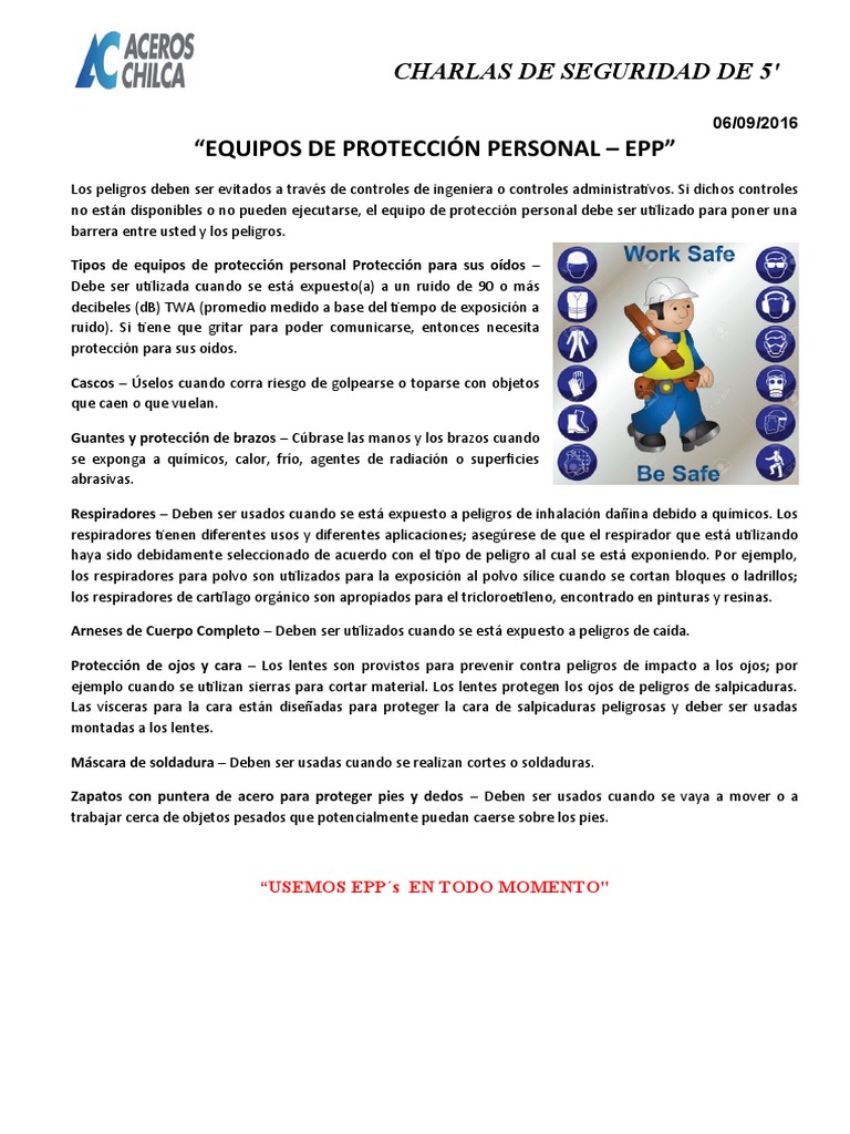 Equipos de Protección y Seguridad Laboral | PDF | Entorno natural | Riesgo
