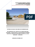 Estudio de Suelos Pavimentacion Asoc Centro de Servicios San Isidro