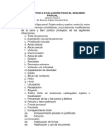 Derecho Penal Ii Temas Sujetos A Evaluación para El Segundo Parcial 2020