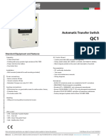 Automatic Transfer Switch: Standard Equipment and Features