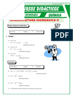 Clasificacon de La Funcion Oxidos para Tercero de Secundaria