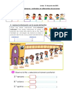 Utilizamos Los Números Ordinales en Diferentes Situaciones LUNES 12-07-21