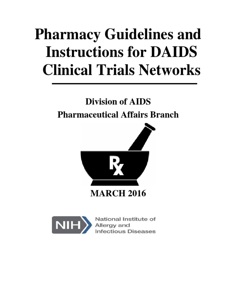 DAIDS Pharmacy Guidelines Overview | PDF | Pharmacy | Clinical Trial
