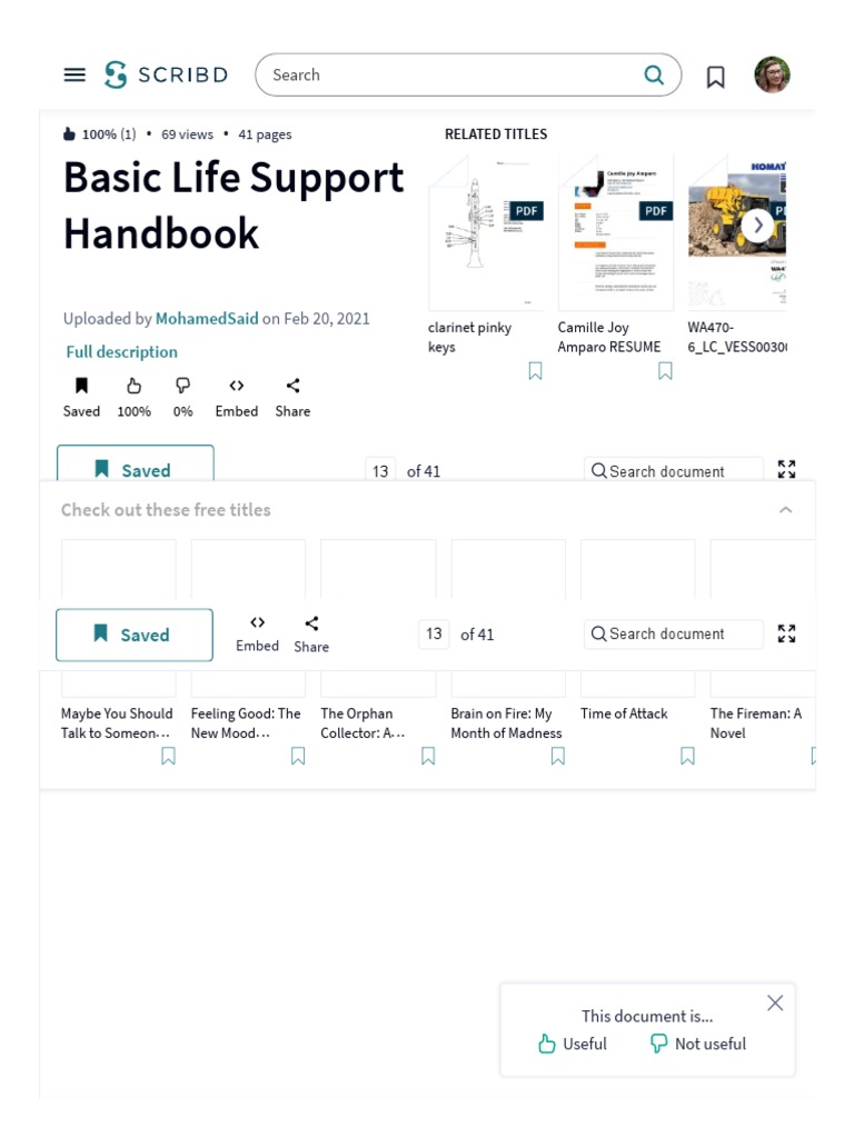 Basic Life Support Handbook Cardiopulmonary Resuscitation Cardiac
