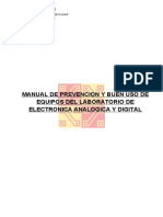 Manual de LABORATORIO DE  ELECTRONICA
