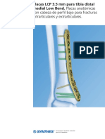 Placa LCP 3.5 para Tibia distal medial