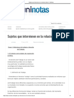 Sujetos Que Intervienen en La Relacion Laboral - UniNotas