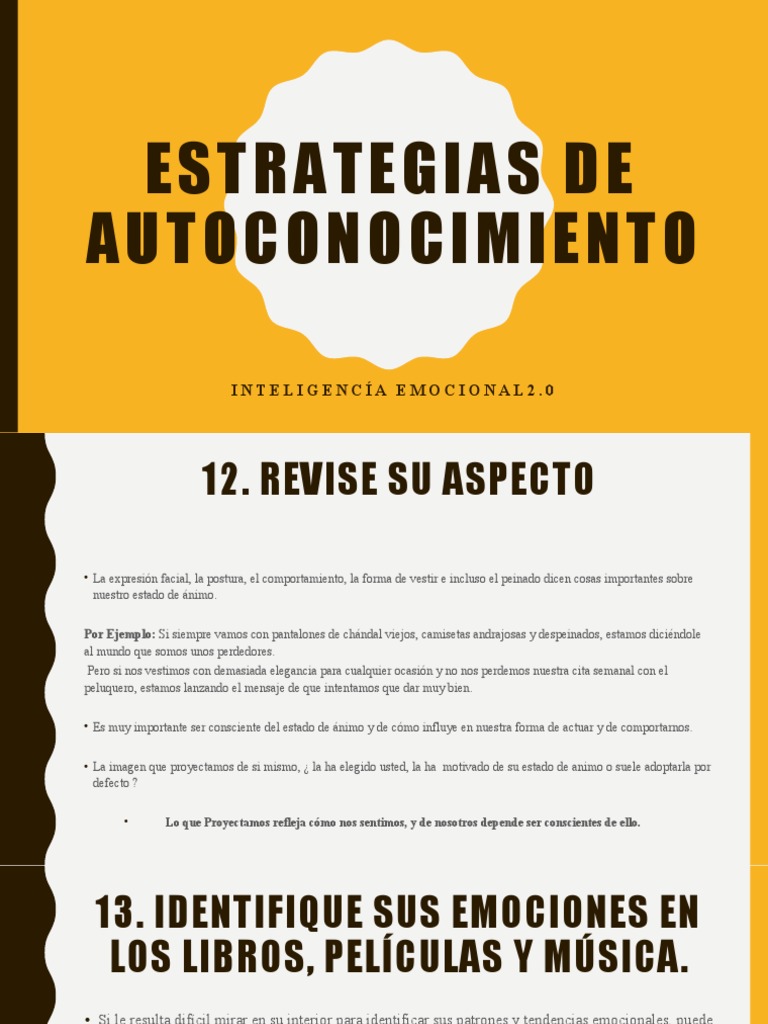 Estrategias para el Autoconocimiento | PDF | Expresión facial | Las ...