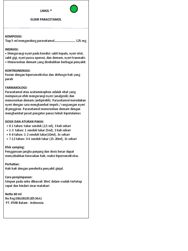 PARACETAMOL ELIXIR GUIDE PDF