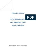 Manual de Usuario Plataforma ZOOM - Estudiantes F