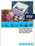 An Introduction To Creed Teleprinters and Punched Paper Tape Equipment