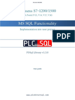 MS SQL Functionality: Siemens S7-1200/1500