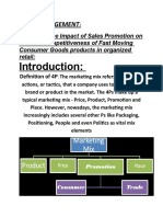 Imapct of Sales Promotion On FMCG Products