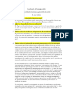 Cuestionario 4 de Fisiología Celular