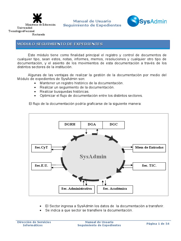 Seguimiento de Expedientes en SysAdmin | PDF | Usuario (informática ...