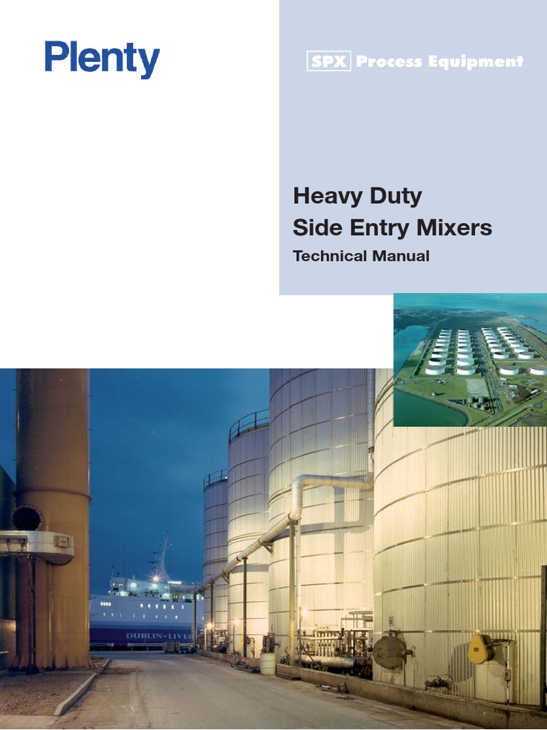Plenty Mixers Leaflet 2017 Side Entry GB Technical PDF Gear