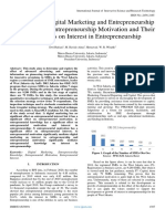 The Effect of Digital Marketing and Entrepreneurship Knowledge On Entrepreneurship Motivation and Their Implications On Interest in Entrepreneurship