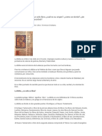 La Biblia Es Más Que Un Sólo Libro ¿Cuál Es Su Origen, ¿Cómo Se Divide, ¿De Qué Habla, ¿Quién La Escribió