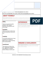 One Page CV