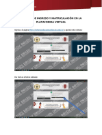 MANUAL DE INGRESO Y MATRICULACIÓN EN LA PLATAFORMA VIRTUAL