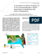 Morpho-Agronomic Evaluation of Maize Genotypes in Kharif-II Season For Corresponding Rice-Wheat - Maize Cropping Pattern at Bandarban Hill Tracts of Bangladesh
