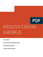 Industrial Engineering (Ie)