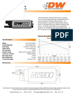 In-Tank Pump DW200 (9-201) : Delivery Characteristics Specifications