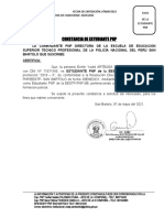 Constancia de Estudiante PNP Actualizado 2021 - Firma Cdmte Montes