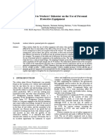 Factors Related To Workers' Behavior On The Use of Personal Protective Equipment
