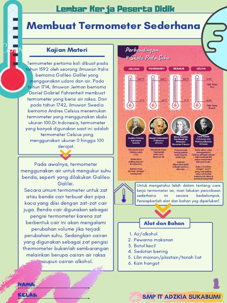 Sejarah dan Cara Membuat Termometer Sederhana | PDF