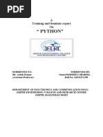 PYTHON Training Report PDF | PDF | Scope (Computer Science) | Parameter ...