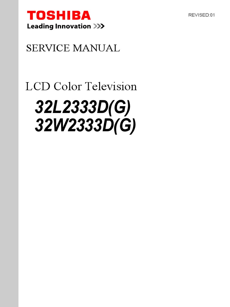 32L2333D (G) 32W2333D (G) : LCD Color Television | PDF | Soldering ...