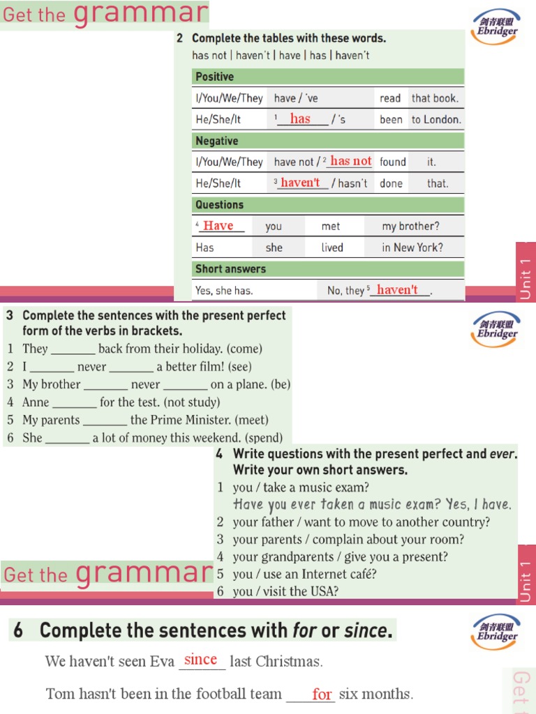 English Grammar: Using 